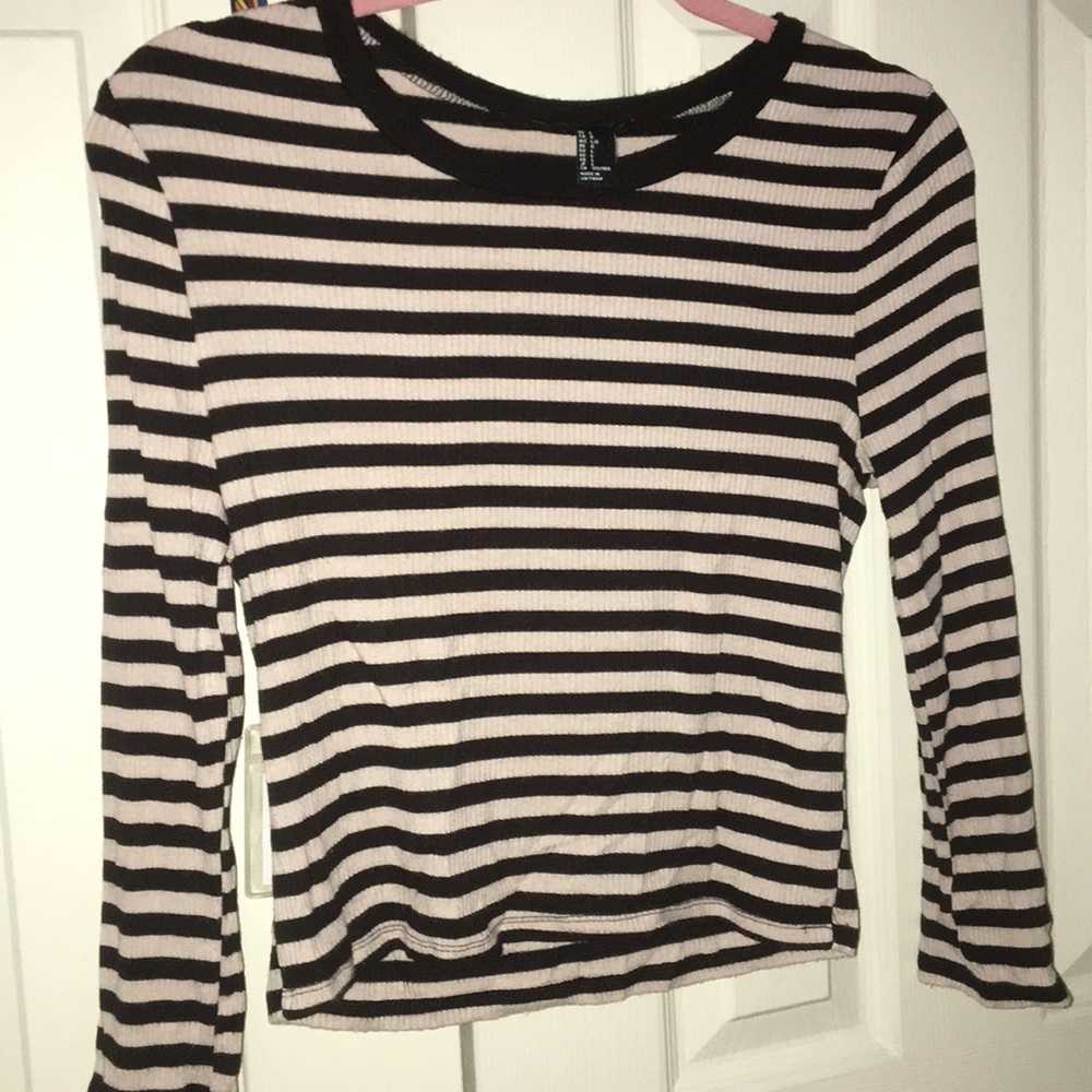 Cropped Long Sleeve T Shirt